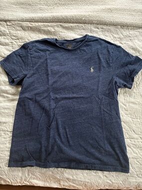 Polo by Ralph Lauren Men's Heather Navy Short Sleeve Crew Tee